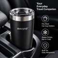 averpvp™ 16 fl oz Insulated Coffee Travel Mug, Stainless Steel Commuter Cup with Sliding Lid