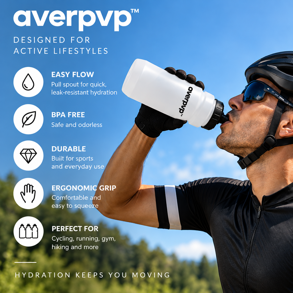 averpvp™ 24 fl oz Squeeze Sports Water Bottles, Cycling Drinking Bottles with Pull Spouts, Set of 2