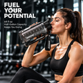 averpvp™ 64 fl oz Gym Water Jug, Half-Gallon Drinking Bottle with Side Handle, Straw Lid & Carry Strap